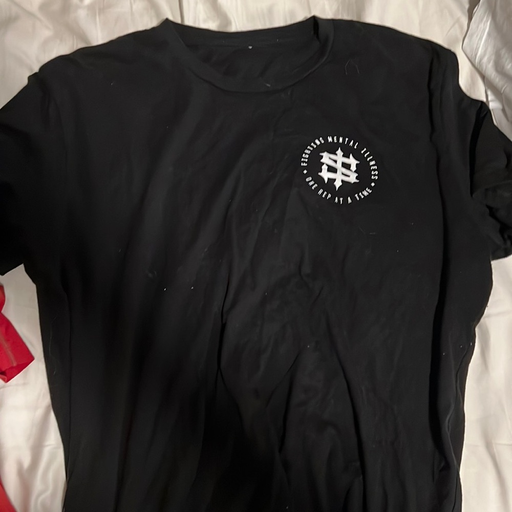 Iron sanctuary black large tee. Like new. Tight athletic fit.
